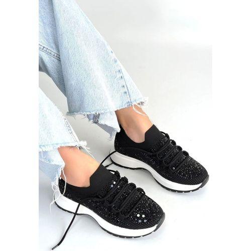 Ceas Siyah Triko Bağcıklı Spor Ayakkabı