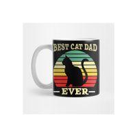 Best Cat Dad Ever Funny Cat Daddy Father Day Vintage Kupa