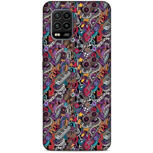 Retro (2) Desen Kabı Renkli Xiaomi Mi 10 Lite Kılıf