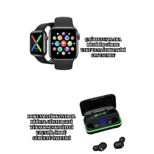 Ucuz Ve Kaliteli Kulaklıklı Saat Seti Bluetooth Bağlantılı Akıllı Saat Ve Kulaklık