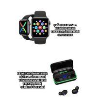 Ucuz Ve Kaliteli Kulaklıklı Saat Seti Bluetooth Bağlantılı Akıllı Saat Ve Kulaklık