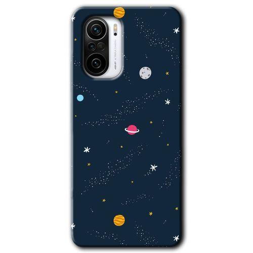 Redmi Mi11i Kılıf HD Desen Baskılı Arka Kapak - Çizim Gezegen + Kırılmaz Cam