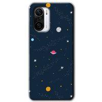 Redmi Mi11i Kılıf HD Desen Baskılı Arka Kapak - Çizim Gezegen + Kırılmaz Cam