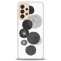 Samsung Galaxy A33 5G Kılıf HD Baskılı Kılıf - Siyah Daire + Tam Ekran Koruyucu