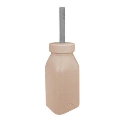 OiOi Oioi Şişe + Pipet 200ml Bubble Beige / Powder Grey