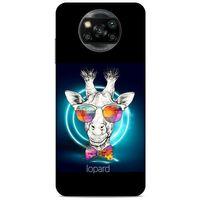 Xiaomi Redmi Poco X3 Kılıf FunnyMaX (6) Silikon Kılıf Siyah Zürafa