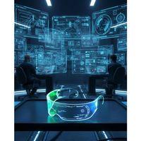 Led Işıklı Rave Gözlüğü 7 Renk 5 Işık Modu Futuristik Tasarım