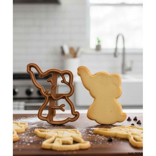 Yavru Fil Figürlü Kurabiye Kalıbı ve Hamur Kesici – Şeker Hamuru ve Oyun Hamuru İçin Tek Parça Kalıp