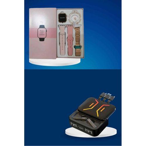 Wireless Şarjlı Akıllı Saat Ve Dijital Göstergeli Kablosuz Bluetooth Kulaklık Nabız Ölçer