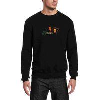 Fringe Baskılı Siyah Erkek Sweatshirt