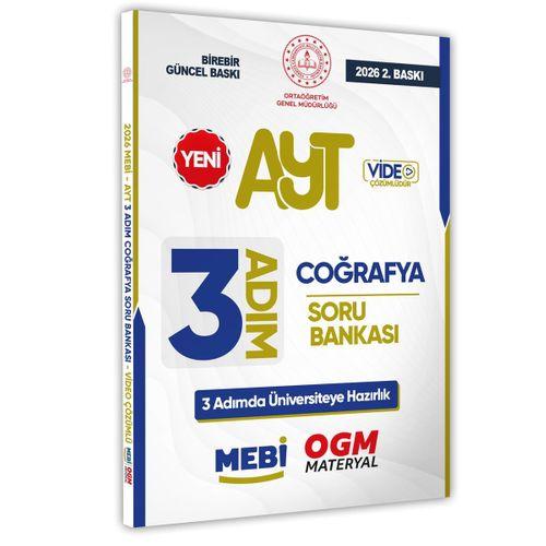 2026 AYT MEBİ-OGM 3 ADIM Coğrafya Soru Bankası RENKLİ A4 Boyut Video Çözümlü BASKI ÜCRETİ