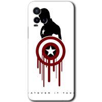 Vivo Y21s HD Baskılı Kılıf + 9D Tam Ekran Koruyucu - Captain Amerika