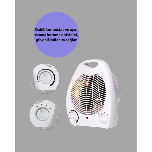 Mini Elektrikli Isıtıcı – 2000w Güç, Fanlı Isıtma, 3 Isı Modu