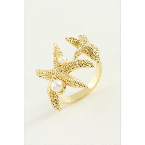 Deniz Yıldızı İnci Metal Yüzük