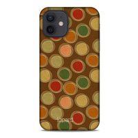 Apple iPhone 12 Kılıf Pastel Renkler (43) Thin Fit Kılıf Kahve Yeşil