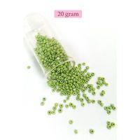Dökme Cam Kum Boncuk (8/0) 3 mm - 20 Gram - Çimen Yeşili - BNC152