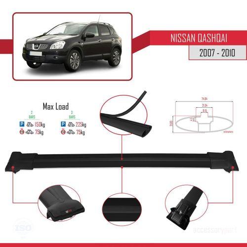 Nissan Qashqai 2007-2010 Arası ile uyumlu FLY Model Ara Atkı Tavan Barı SİYAH
