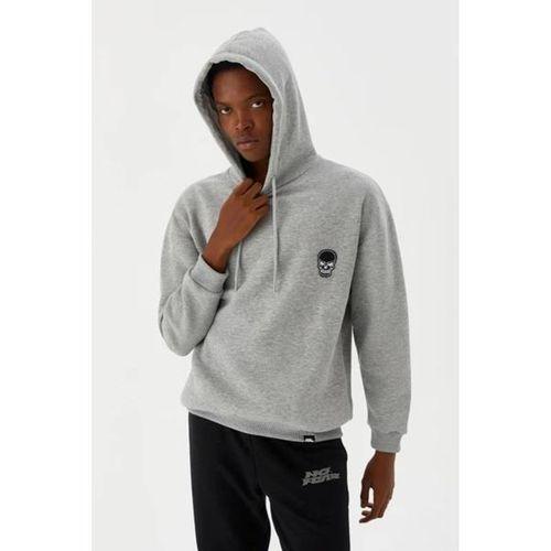 No Fear Erkek Sweatshirt Kapüşonlu Gri M500241
