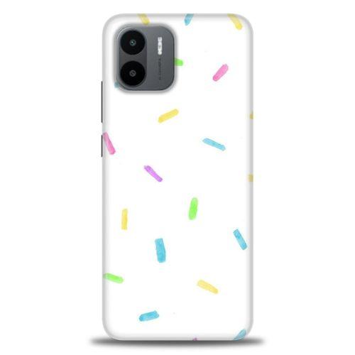 Xiaomi Redmi A1 Kılıf HD Baskılı Kılıf - Konfeti + Tam Ekran Koruyucu