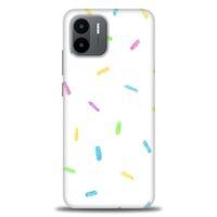 Xiaomi Redmi A1 Kılıf HD Baskılı Kılıf - Konfeti + Tam Ekran Koruyucu