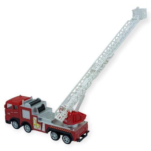 İş Makinaları Serisi - Sürtmeli İtfaiye Aracı 16 cm  - Uzayan Merdiven