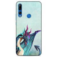 Huawei Y9 Prime 2019 Kılıf Dragons (19) Kılıfları Mavi Ejderha