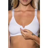 Beyaz Önden Fermuarlı Pamuklu Sütyen,günlük Ve Medikal Kullanım İçin, Kadın İç Giyim