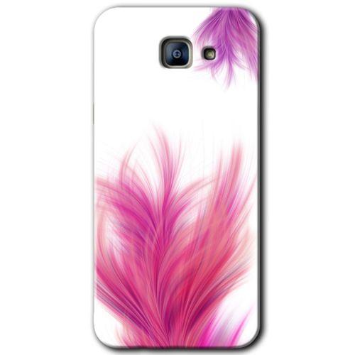 Galaxy A8 2016 Kılıf HD Desen Baskılı Arka Kapak - Pembe Tüy