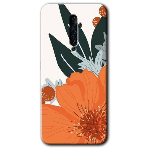 Oppo Reno 2z HD Baskılı Kılıf + 9D Tam Ekran Koruyucu - Portakal Çiçeği
