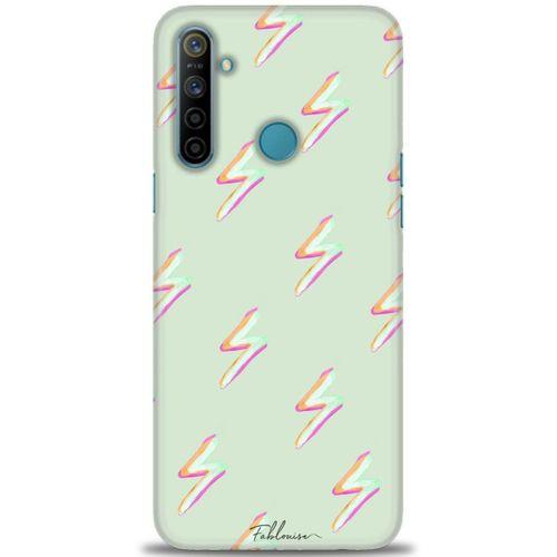 Realme C3 Kılıf HD Baskılı Kılıf - Şimşekler + Tam Ekran Koruyucu