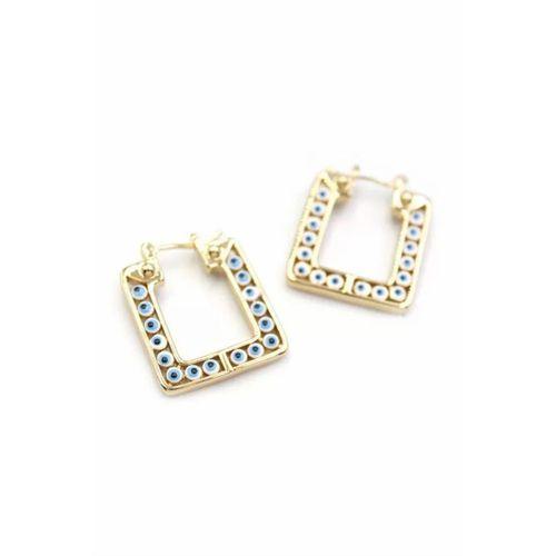 Kare Nazar Küpe - Altın