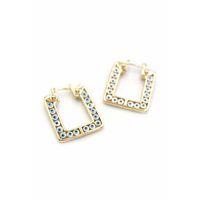 Kare Nazar Küpe - Altın