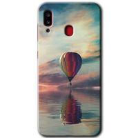 Samsung Galaxy A30 Kılıf Baskılı Kapak - Zeplin + 5D Tam Kaplayan Cam