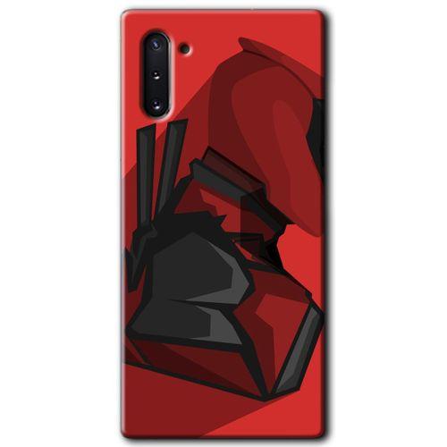 Samsung Galaxy Note 10 Kılıf HD Desen Baskılı Arka Kapak + Temperli Cam - DeadPool