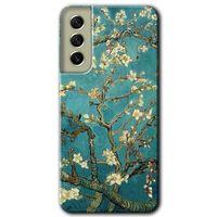 Galaxy S21 FE Kılıf HD Desen Baskılı Arka Kapak - Almond Blossom + Kırılmaz Cam