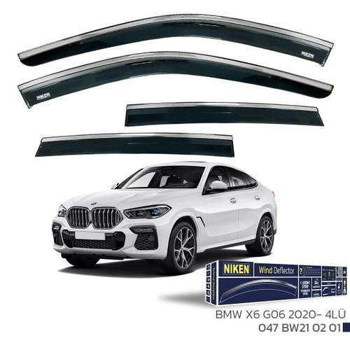 BMW X6 G06 2020 -  Kromlu Cam Rüzgarlığı 4Lü Parça