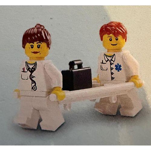 Lego Minifigür Doctor - EMT Star of Life Button Shirt doc035a/doc036