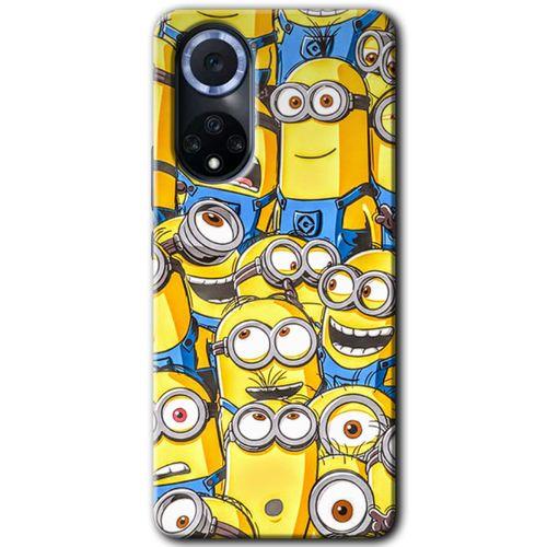 MRCİLETİSİM Huawei Nova 9 Kılıf HD Desen Baskılı Arka Kapak+Temperli Cam - Minion Ordusu