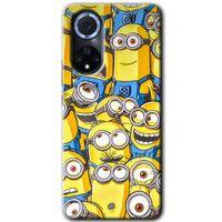 MRCİLETİSİM Huawei Nova 9 Kılıf HD Desen Baskılı Arka Kapak+Temperli Cam - Minion Ordusu