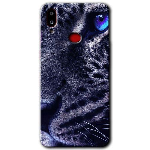 Samsung Galaxy A10s Kılıf HD Desen Baskılı Arka Kapak + Temperli Cam - Kaplan