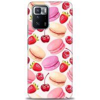 Xiaomi Poco X3 GT Kılıf HD Baskılı Kılıf - Makaron ve Çilekler + Tam Ekran Koruyucu