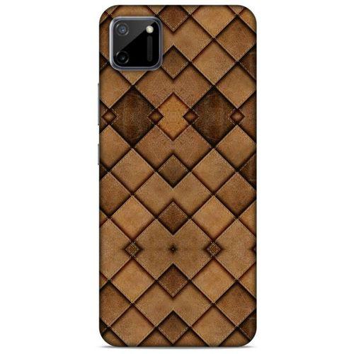 Oppo Realme C11 Kılıf Patchwork (26) Tpu Silikon Kılıf Açık Kahverengi