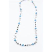 Turkuaz Boncuk Kolye - Gümüş