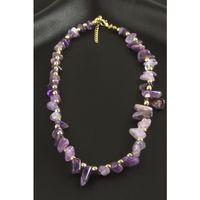 Amatist Kırık Doğaltaş Kolye