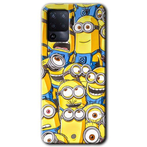 Oppo Reno 5 Lite Kılıf HD Desen Baskılı Arka Kapak + Temperli Cam - Minion Ordusu