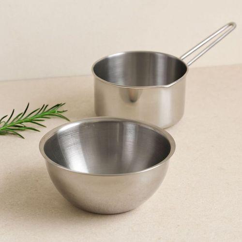 Paslanmaz Çelik 2'li Sosluk ve Sütlük Seti (14cm & 17cm)