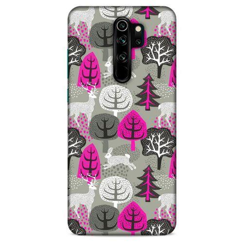 Xiaomi Redmi Note 8 Pro Kılıf Snowix (31) TPU Kılıf Fuşya Gri
