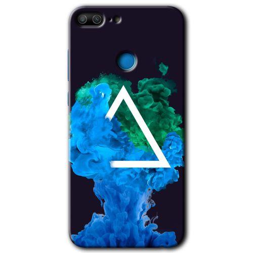 MRCİLETİSİM Honor 9 Lite Kılıf HD Desen Baskılı Arka Kapak + Temperli Cam - İnk Clot