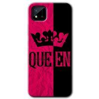 Realme C11 HD Baskılı Kılıf + 9D Tam Ekran Koruyucu - Queen