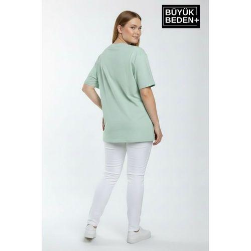 Süperlife Kadın Büyük Beden Chef s Selection Baskılı 3xl-6xl Bisiklet Yaka Tshırt SPR25BTSK510-04